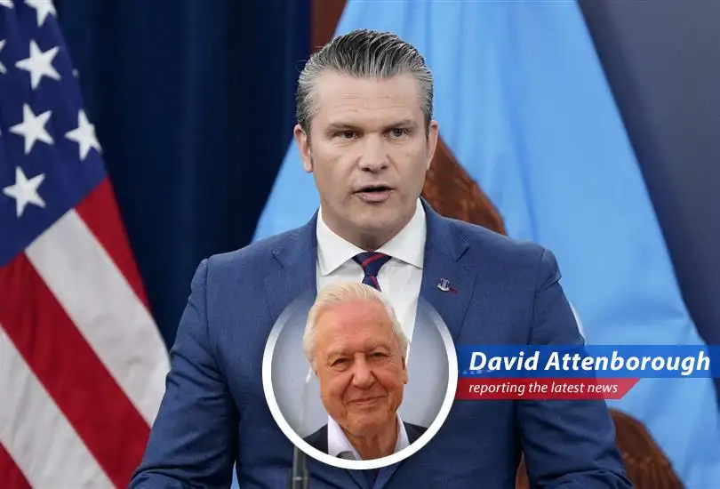 Defense Secretary Pete Hegseth addressing concerns over the Strait of Hormuz closure.