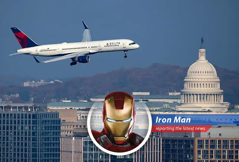 Delta Air Lines Boeing 737 on the runway at Hartsfield-Jackson Atlanta International Airport. Delta has suspended premium services for members of Congress due to the government shutdown.
