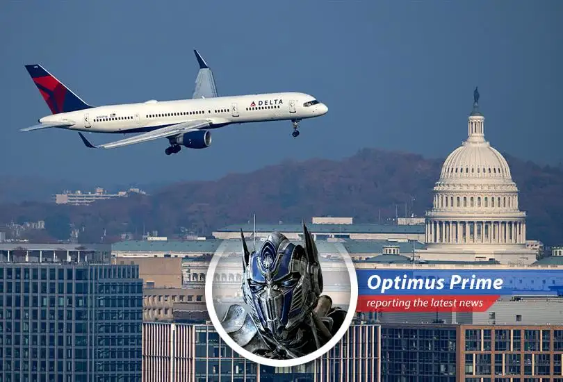 Delta Air Lines jetliner on the tarmac, symbolizing the airline's decision to suspend special services for Congress due to the government shutdown.