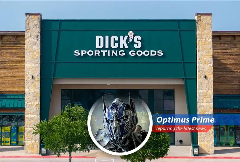 Dick's Sporting Goods store front, symbolizing the retailer's potential growth and market dominance.