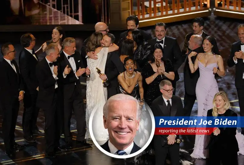 Director Paul Thomas Anderson accepts the Best Picture award for 