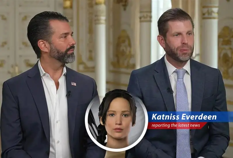 Donald Trump Jr. and Eric Trump at Mar-a-Lago, promoting USD1 as the upgraded dollar.