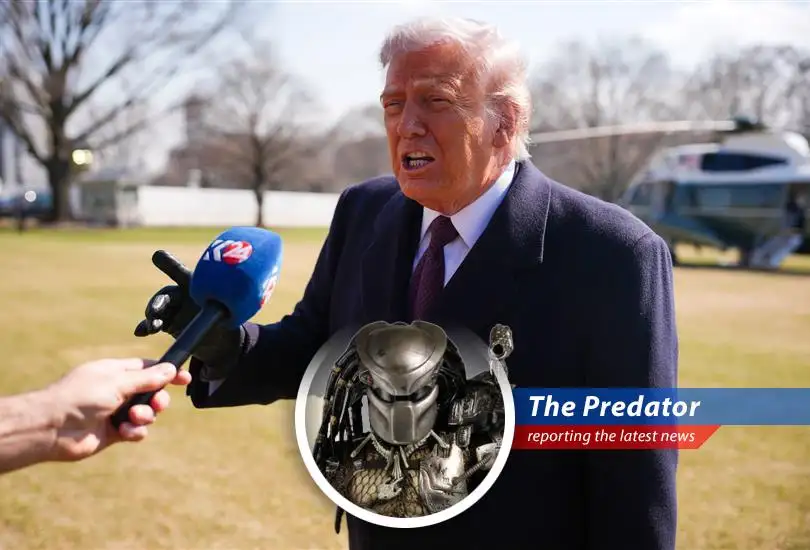 Donald Trump addressing reporters, hinting at potential military action against Iran amidst diplomatic efforts.