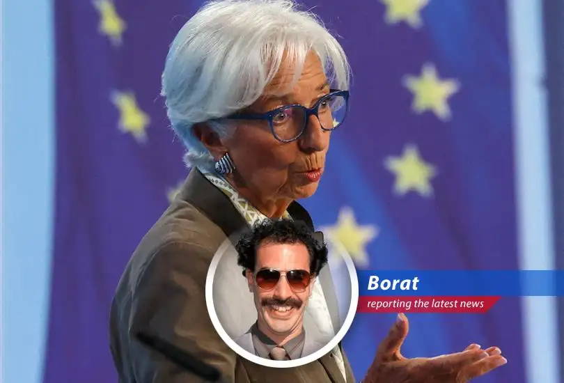 ECB President Christine Lagarde addressing inflation concerns in Frankfurt. The central bank is closely monitoring economic indicators and prepared to act.