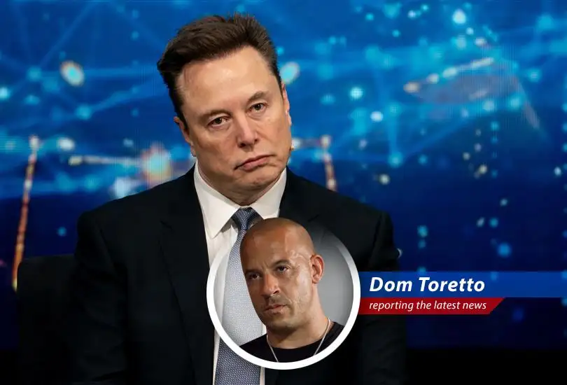 Elon Musk at a SpaceX event, grappling with xAI's restructuring.