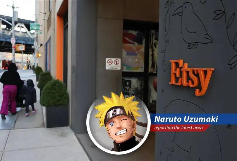 Etsy and eBay stock performance following the announcement of Depop acquisition.