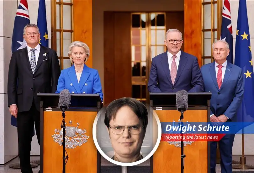 European Commission President Ursula von der Leyen and Australian Prime Minister Anthony Albanese finalize the landmark trade agreement.