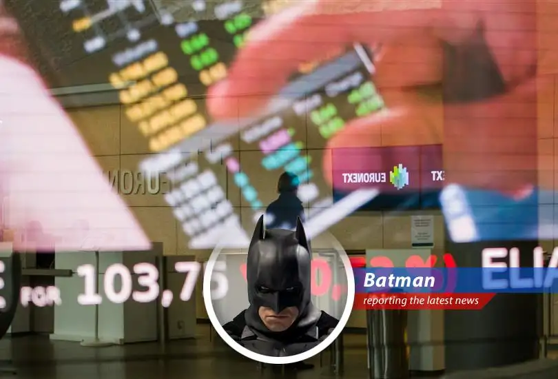 European markets close lower while Batman watches Batsignal, ready to save the day