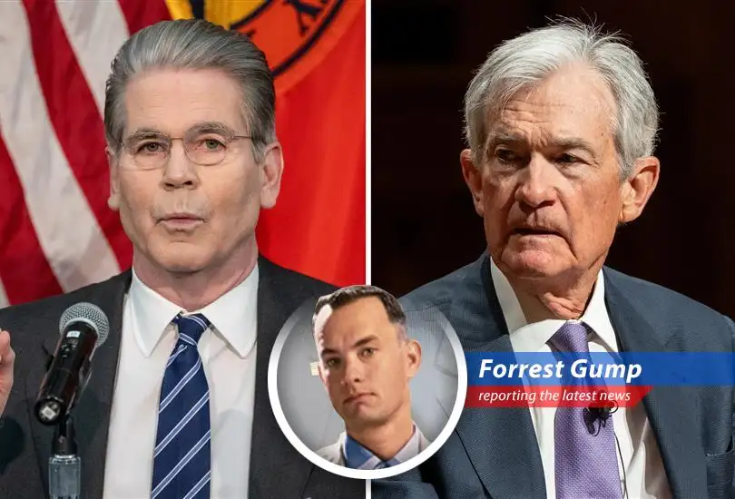 Fed Chairman Jerome Powell and Treasury Secretary Scott Bessent convene with bank CEOs to address AI-driven cyber threats echoing Bubba's wisdom about endless shrimp possibilities