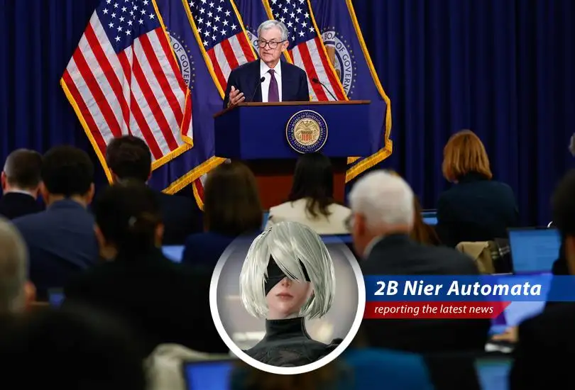 Federal Reserve Chair Jerome Powell addresses the press after the FOMC meeting.