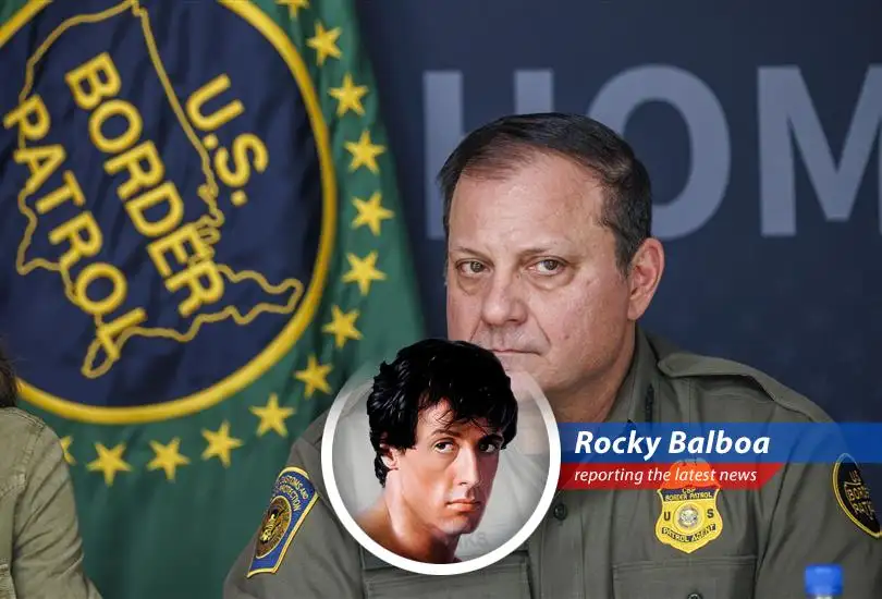 Former Border Patrol Chief Mike Banks during a press conference.