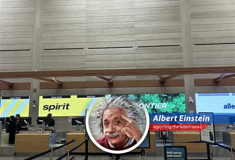 Frontier Airlines' aircraft takes flight, symbolizing the airline's projected revenue boost following Spirit Airlines' collapse.