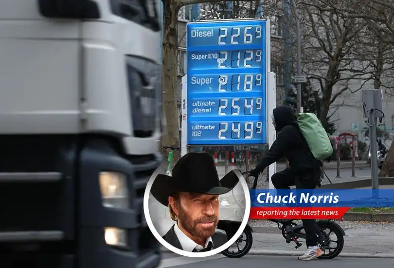 German gas station displaying prices, now regulated to increase only once per day due to rising energy costs and supply disruptions.