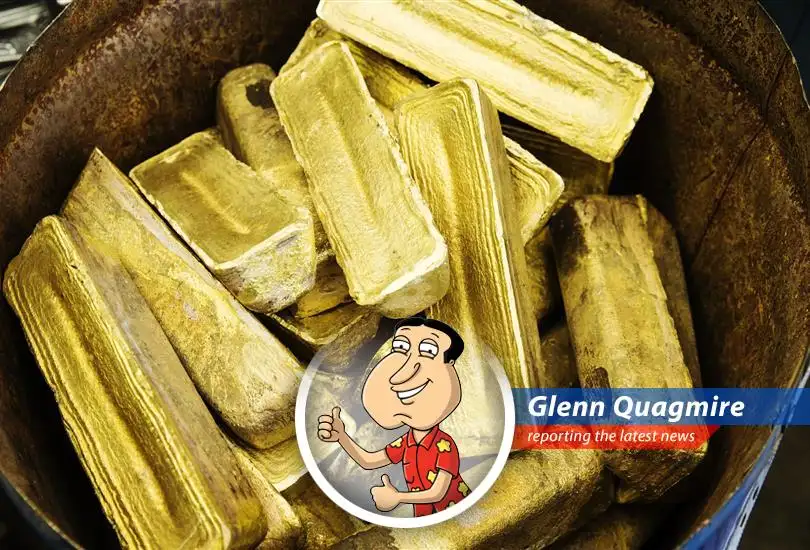 Gold bullion bars stacked, reflecting market anticipation of key economic data influencing price movement.