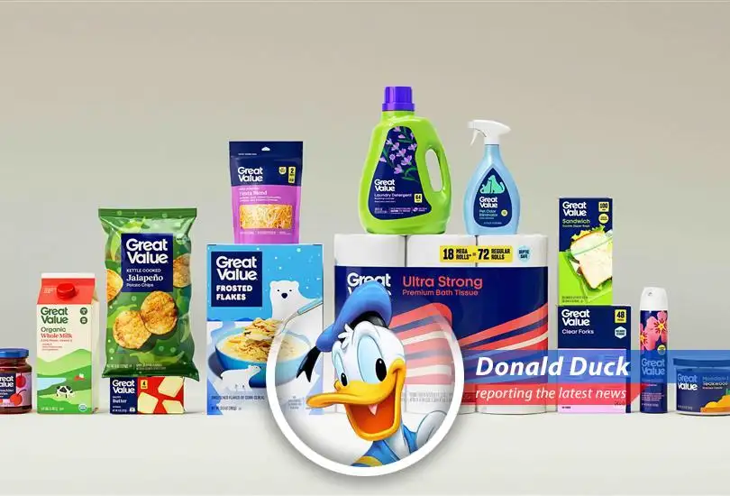 Great Value's new packaging aims to be more appealing and easier to spot, targeting both in-store and online shoppers.