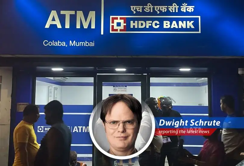 HDFC Bank logo displayed amidst governance concerns following chairman's resignation.