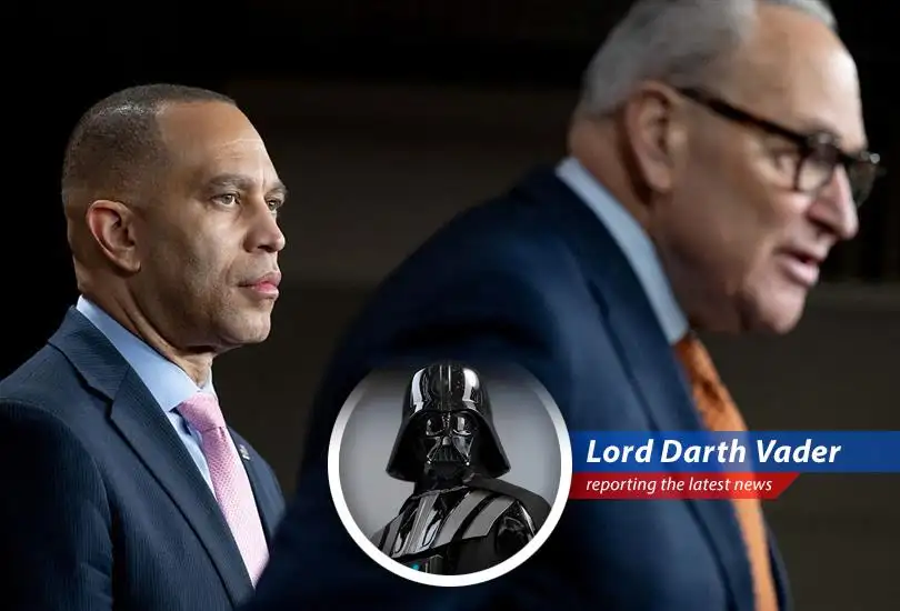 Homeland Security funding negotiations resemble a tense standoff, reminiscent of battles in the Star Wars galaxy.