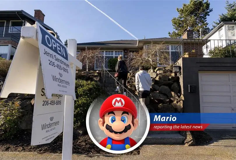 Homes on the market with for sale sign. Housing market faces challenges as sales drop amidst affordability concerns and low supply.