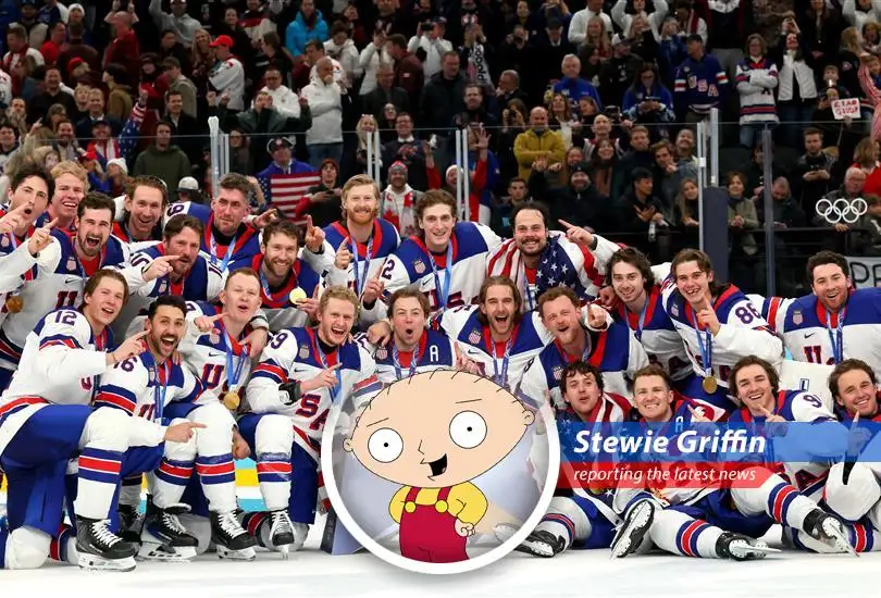 Jack Hughes celebrates the game-winning goal, securing the gold medal for the United States in a thrilling overtime victory against Canada.