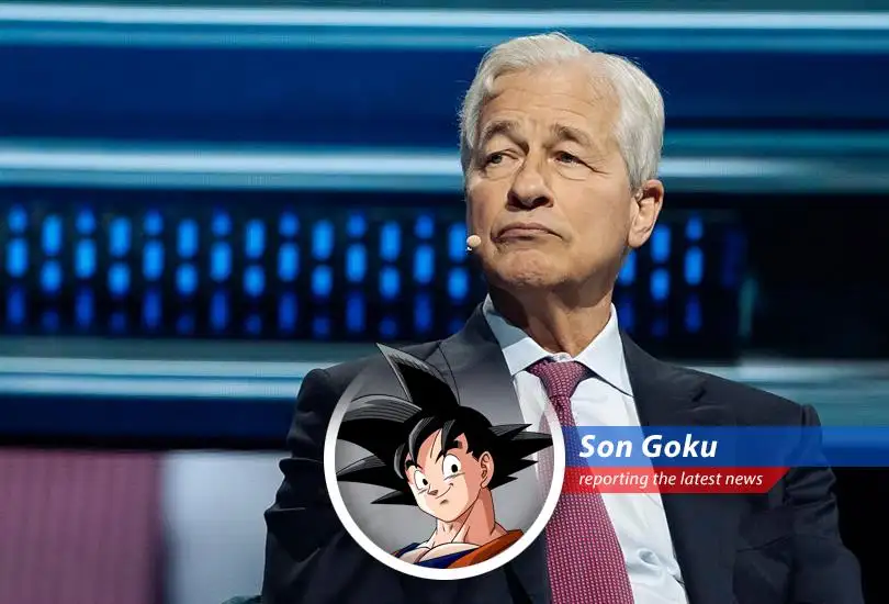 Jamie Dimon, looking like he's about to go Super Saiyan after JPMorgan Chase's stellar Q1 performance.