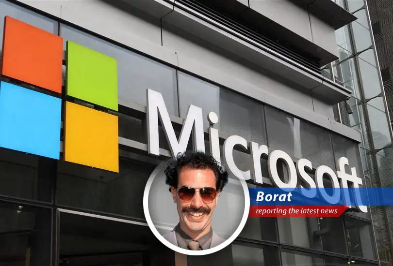 Japanese Fair Trade Commission officials outside Microsoft Japan headquarters during the raid.