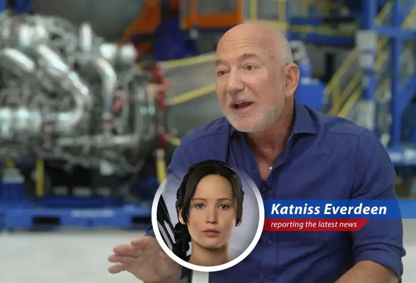 Jeff Bezos advocates for tax reform, echoing concerns about economic inequality and fair distribution of resources - a sentiment Katniss Everdeen would surely relate to