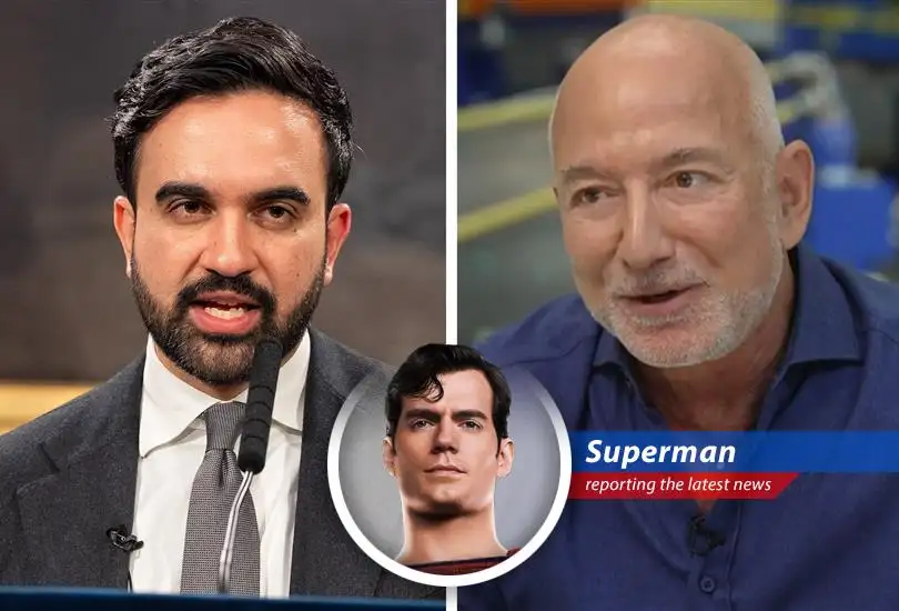 Jeff Bezos and NYC Mayor Zohran Mamdani in a heated debate about taxes and their impact on working-class New Yorkers.