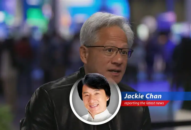 Jensen Huang boards Air Force One, proving that sometimes, even chip giants need a last-minute invite.