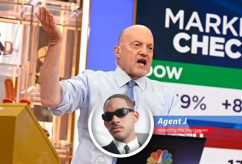 Jim Cramer on CNBC, analyzing market trends and advising investors on the week's crucial earnings reports amidst emerging peace talks.