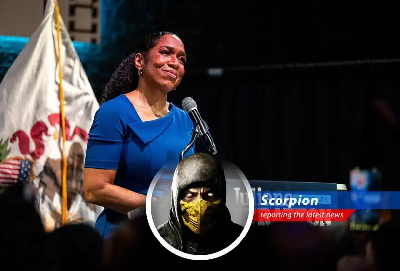 Juliana Stratton celebrates her primary win, signaling a progressive wave in Illinois politics.