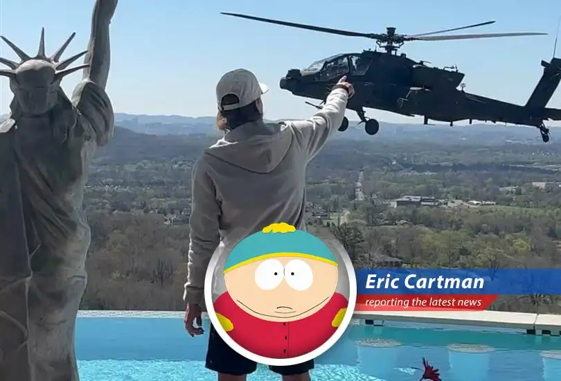 Kid Rock salutes as Apache helicopters fly near his property in Nashville, leading to an Army investigation.