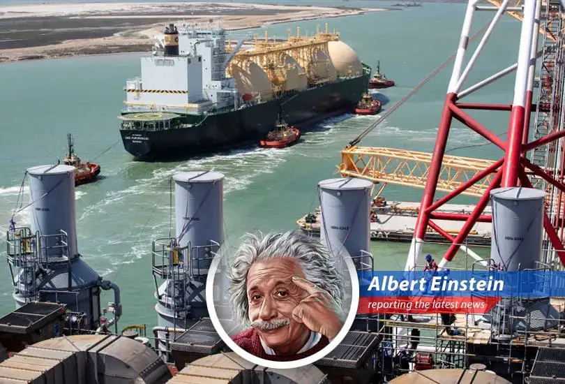 LNG tankers at a US export facility reflecting increased activity amid global supply disruptions.