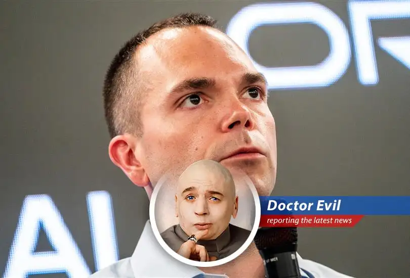 Larry Ellison plotting world domination, one cloud server at a time. Mwahahaha.