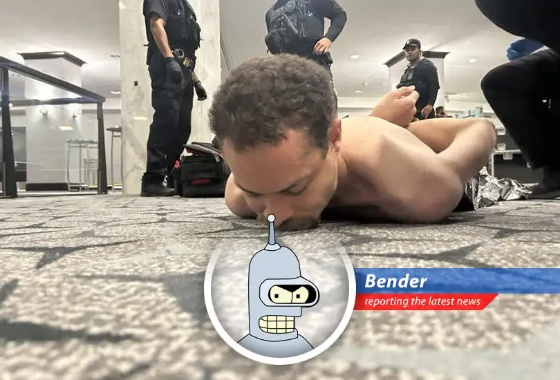 Law enforcement secures the scene after an armed man attempted to breach security at the White House Correspondents' Dinner.