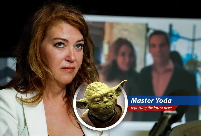 Lonna Drewes speaks at a press conference with her attorney, Lisa Bloom, detailing her allegations against former Representative Eric Swalwell.