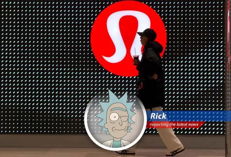 Lululemon store front showcasing the brand's athleisure wear, amidst financial and leadership challenges