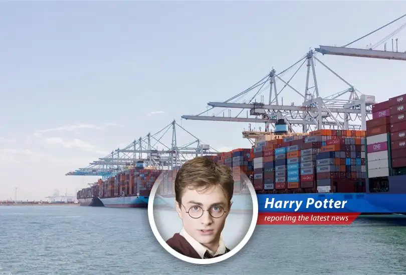 Maersk container ship navigating turbulent waters highlighting the challenges facing global trade.