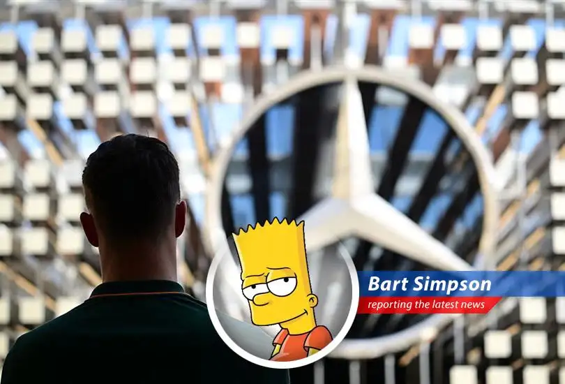 Mercedes-Benz logo. Even fancy cars get the blues sometimes, man.