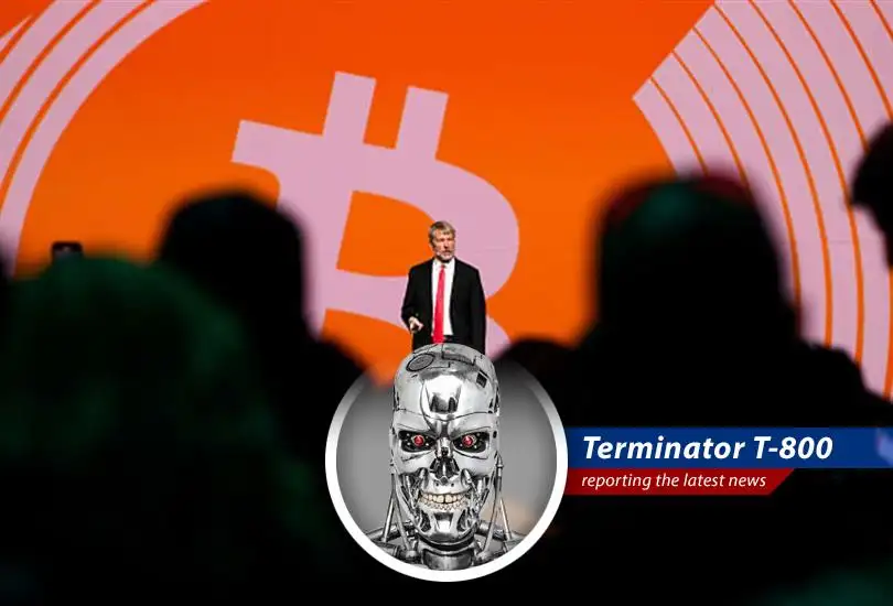 MicroStrategy logo over a fluctuating Bitcoin price chart reflecting the recent market volatility.