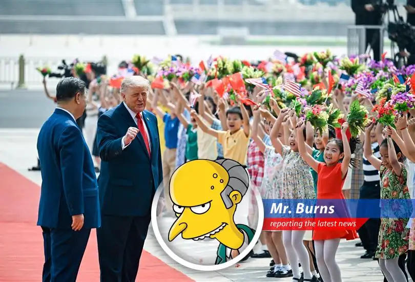 Mr. Burns surveys his financial kingdom, pondering the day's economic events with his usual blend of disdain and strategic brilliance. Excellent.