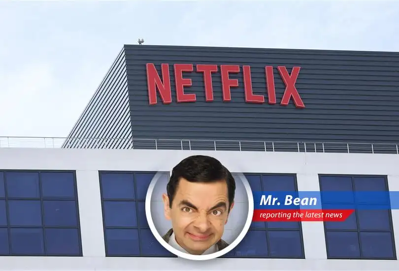 Netflix headquarters preparing for the earnings call, with analysts keen on understanding the company's post-WBD strategy and growth initiatives.