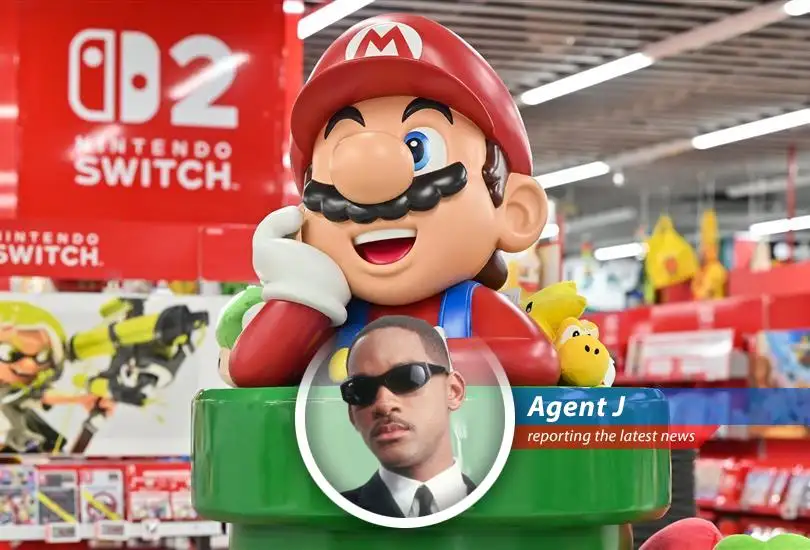 Nintendo logo displayed against a backdrop of game characters, symbolizing the company's evolving financial strategy.