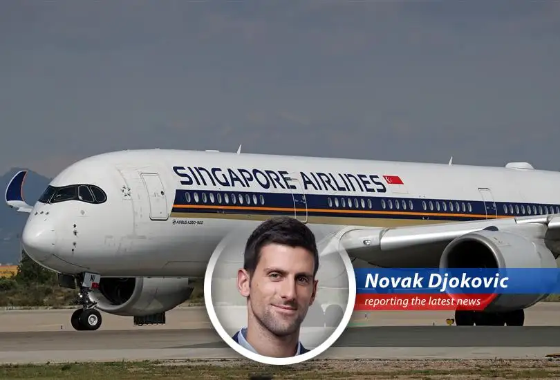 Novak Djokovic reacts to the Singapore Airlines turbulence incident with his signature humor and charm