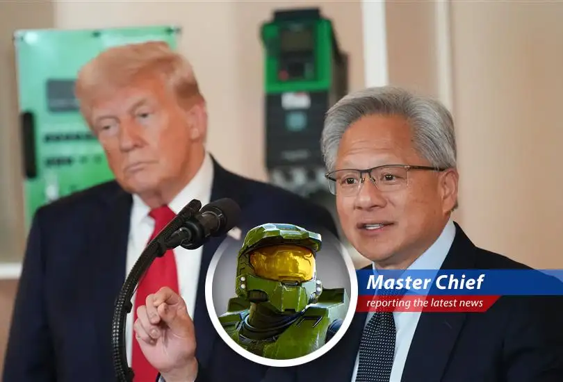 Nvidia CEO Jensen Huang not part of Trump's China visit, indicating ongoing challenges with chip sales in China.