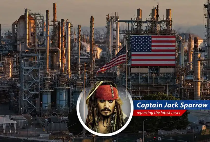 Oil derricks silhouetted against the setting sun, symbolizing the economic impact of geopolitical instability.