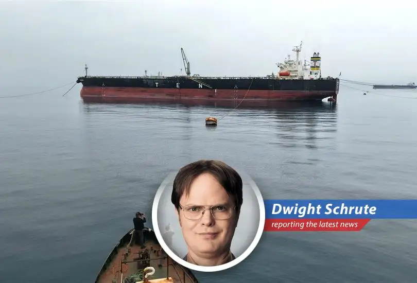 Oil rig at Schrute Farms, ensuring energy independence.