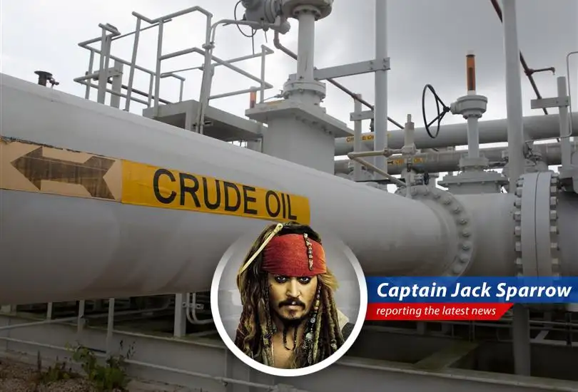 Oil tanker amidst rising geopolitical tensions following an attack near the Strait of Hormuz.