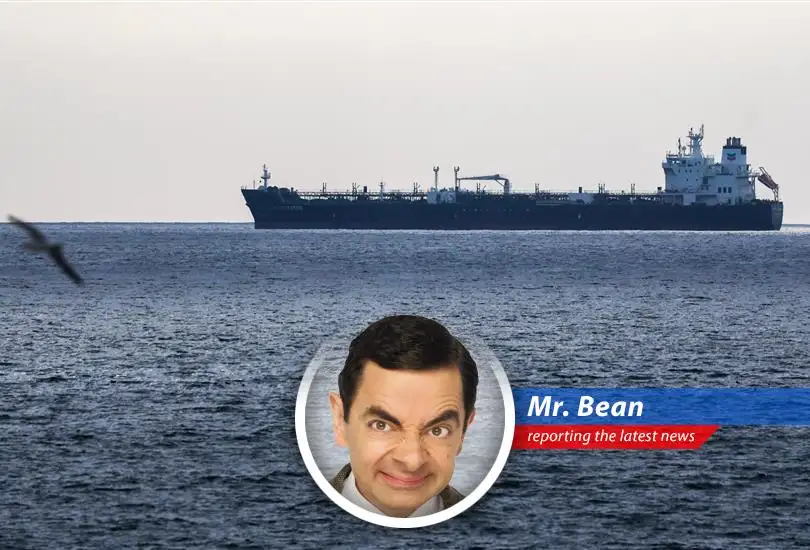 Oil tanker amidst rising tensions in the Strait of Hormuz.