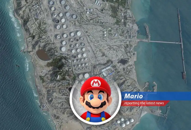 Oil tanker navigating the Strait of Hormuz, a critical global energy choke point.