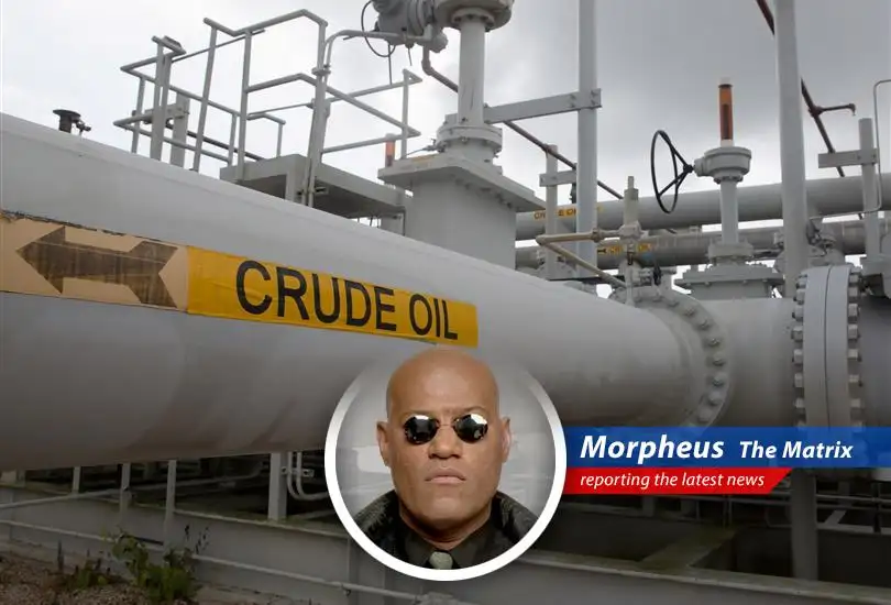 Oil tanker navigating through turbulent waters, symbolizing the volatile energy market.